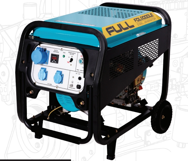Генератор дизельний FULL GENERATOR 1 фаза (220В), 6,8кВт, (FDL 9000LE)